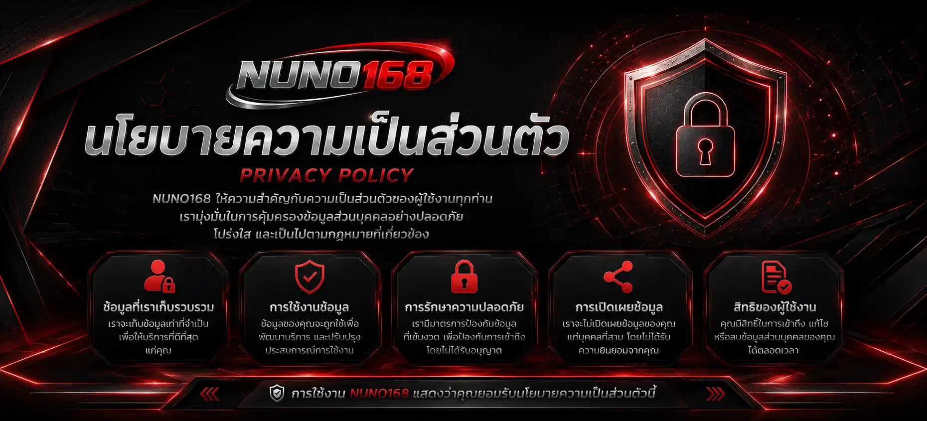นโยบายความเป็นส่วนตัว nuno168