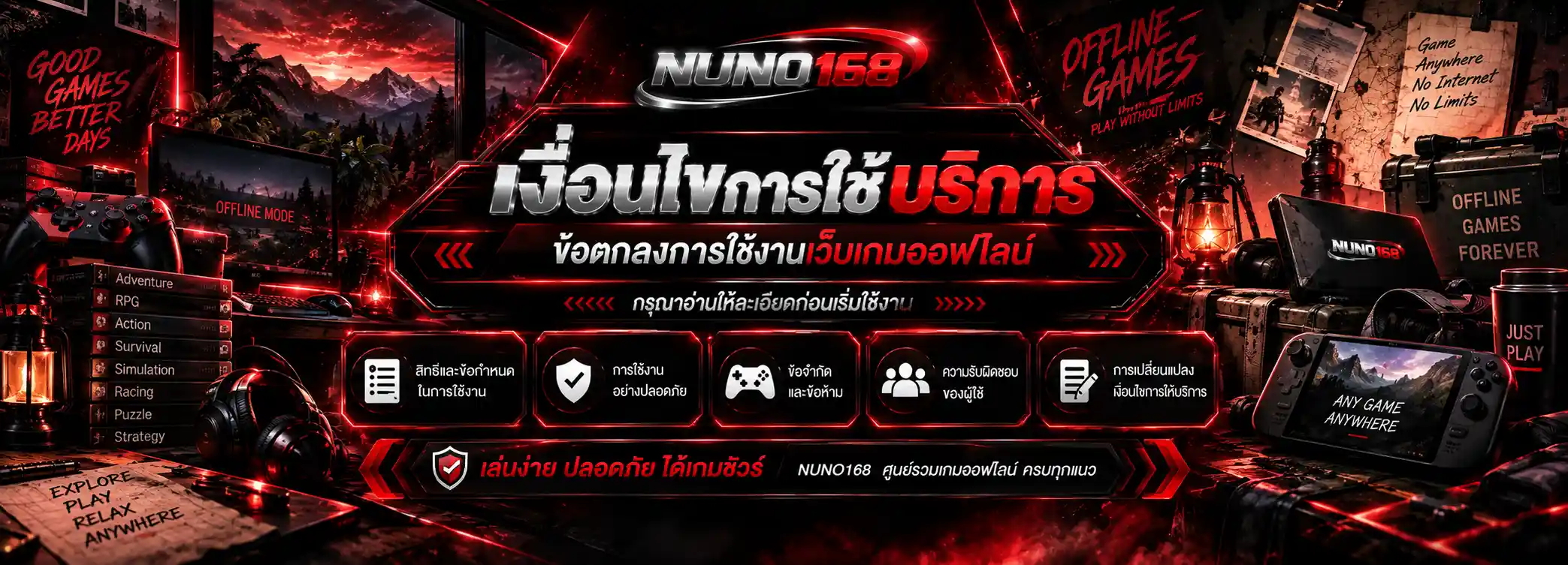 เงื่อนไขการใช้บริการ nuno168